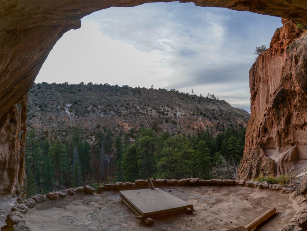 Arched rock lookout on path