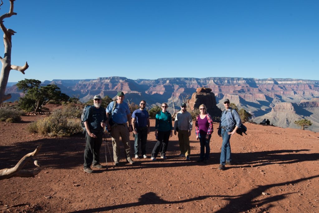 Meeting team photo at grand canyon