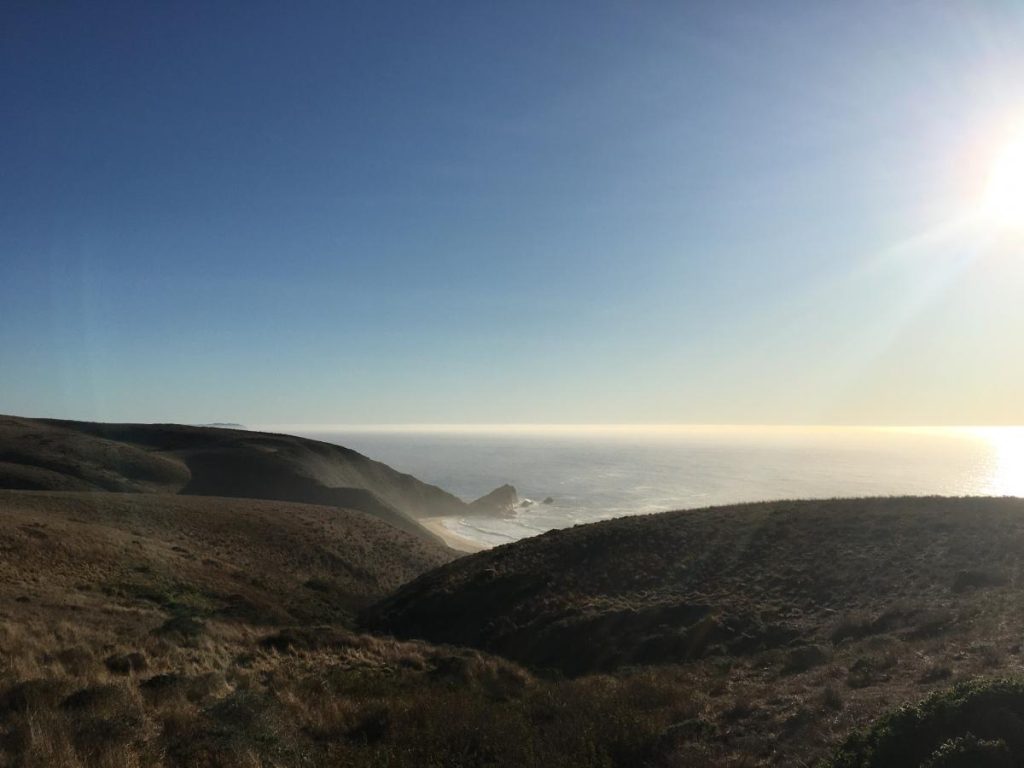 waves and hils of CA coast