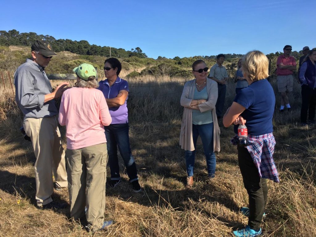 Other members chatting in the shade