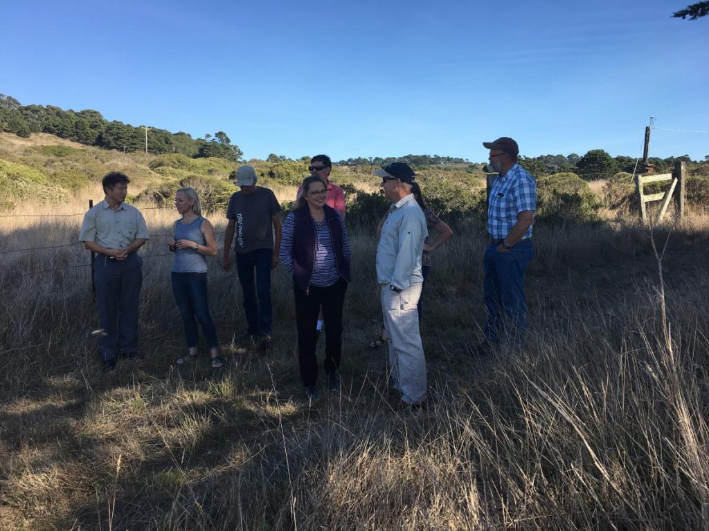 group of members chat in nature