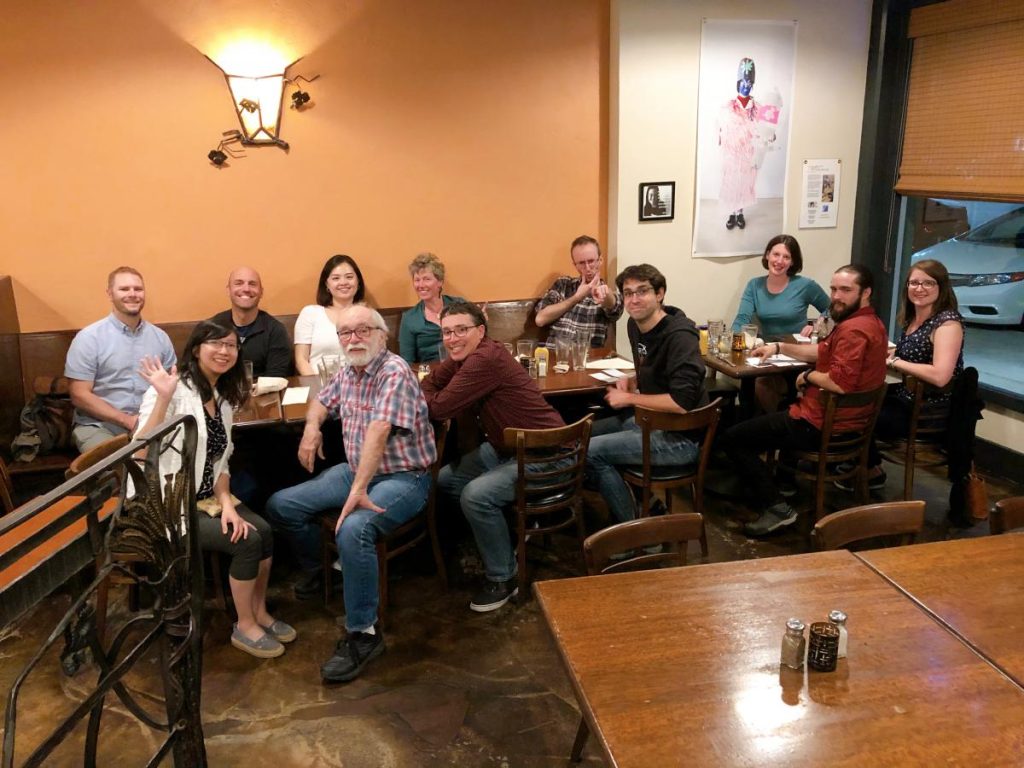 meeting attendees at table